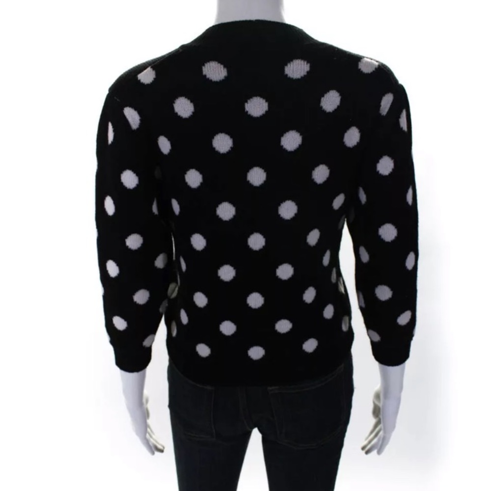 Joie Brettina Wool Polka dot Black white Sweater - Picture 3 of 8